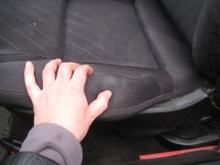 Sitzwange durchgesessen, Vorbesitzer Metzgermeister