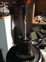 montierter u-druck adapter / alte schubstange