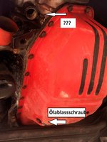 Übersicht Motorraum, Ansicht von unten vorne