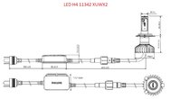 Philips LED H4 11342 XUWX2