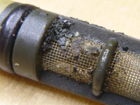 Drossel mit Partikeln 3