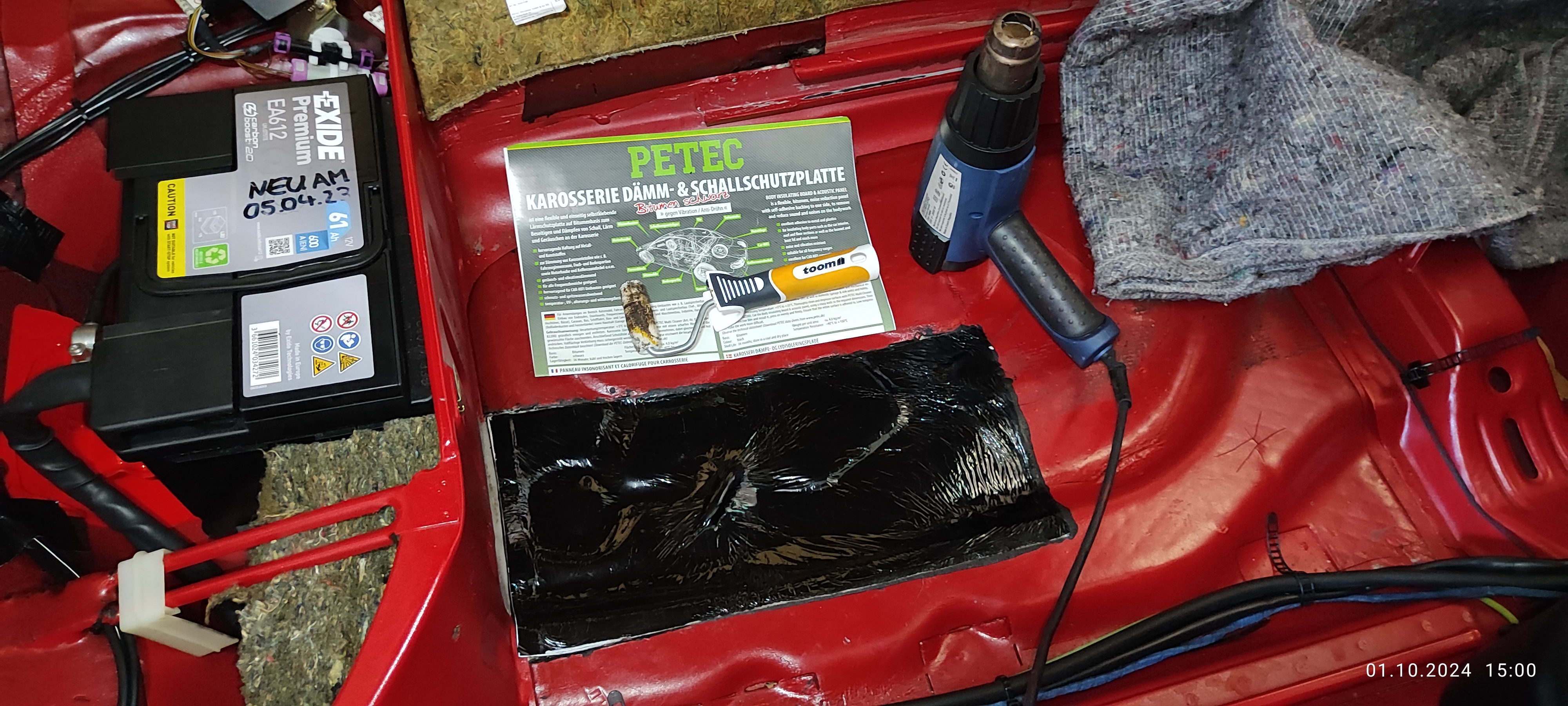 Aufsetzschaden beseitigt, Innen